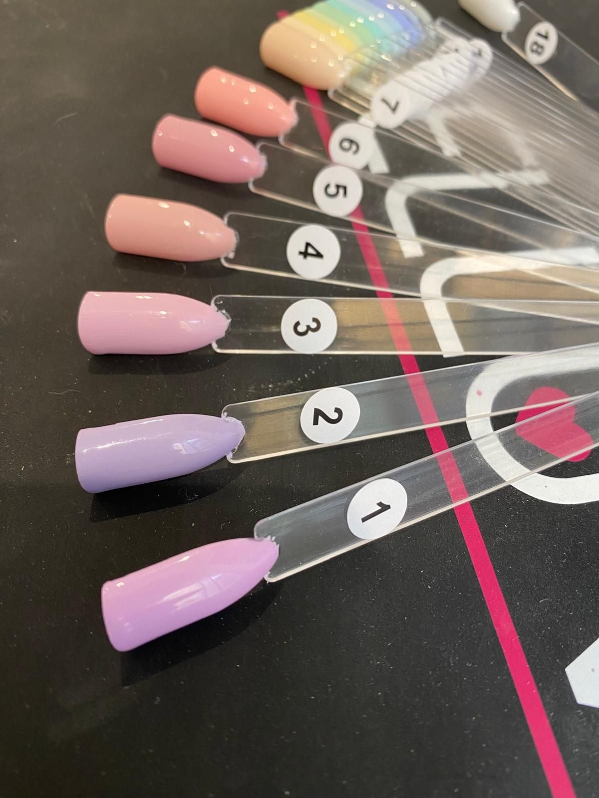 Nail colour palette fan